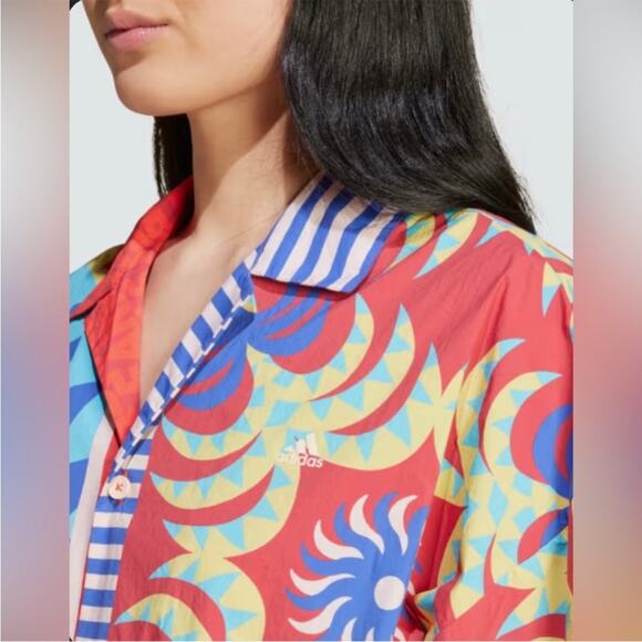 adidas x farm Rio - bold blue/bliss oran shirt L/XL - NWT - Picture 3 of 8